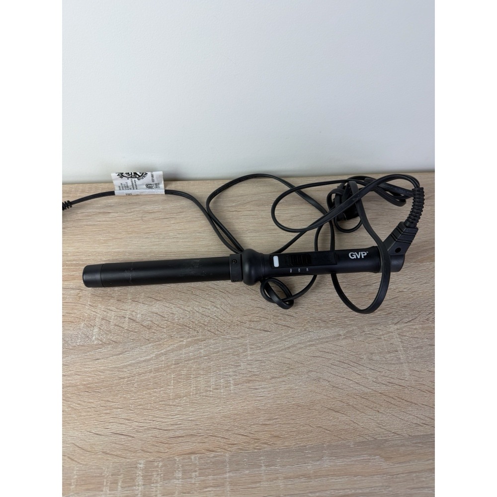 GVP Curling Iron Clipless Professional Black Model  1" Tested